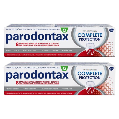 Pasta do zębów PARODONTAX Complete Protection Whitening 75 ml 2 szt.