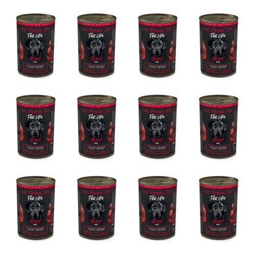 Karma dla psa FITMIN For Life Wołowina 12 x 400 g