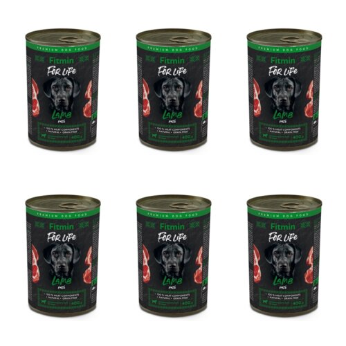 Karma dla psa FITMIN For Life Jagnięcina 6 x 400 g
