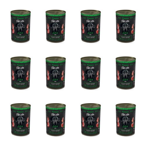 Karma dla psa FITMIN For Life Jagnięcina 12 x 400 g