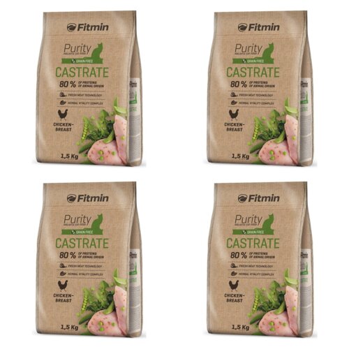 Karma dla kota FITMIN Cat Purity Castrate Kurczak 4 x 1.5 kg