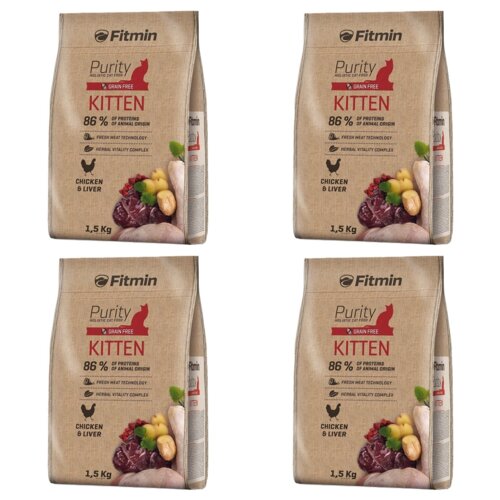 Karma dla kota FITMIN Cat Purity Kitten Kurczak 4 x 1.5 kg