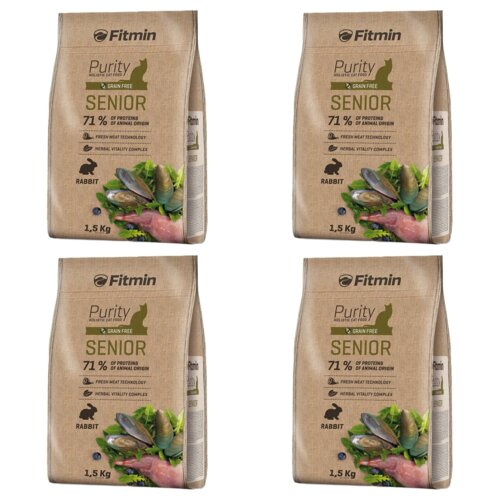Karma dla kota FITMIN Cat Purity Senior Królik 4 x 1.5 kg