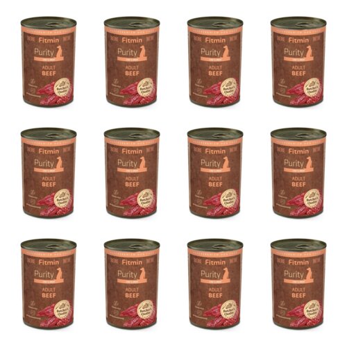 Karma dla psa FITMIN Purity Tin Beef Wołowina 12 x 400 g