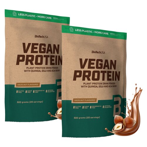Odżywka białkowa BIOTECH Vegan Protein Orzechowy (2 x 500 g) Bez cukru