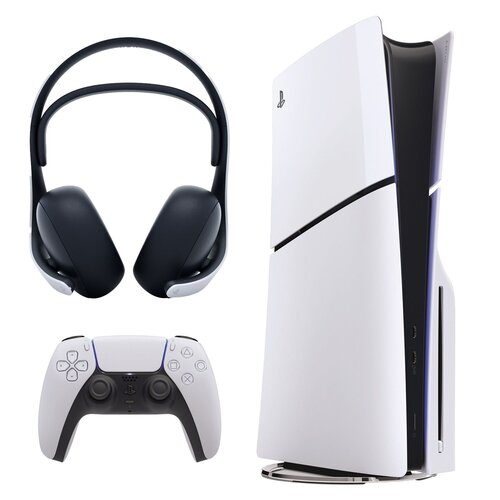 Konsola SONY PlayStation 5 Slim + Słuchawki SONY Pulse Elite Bezprzewodowe, Nauszne, ANC, Dźwięk przestrzenny