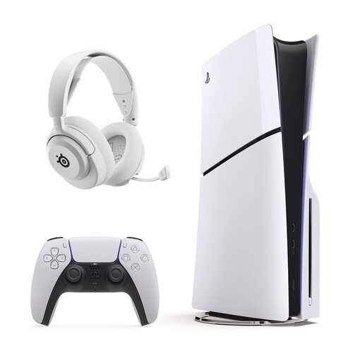 Konsola SONY PlayStation 5 Slim + Słuchawki STEELSERIES Arctis Nova 5P Wireless, Nauszne, Dźwięk przestrzenny Biały