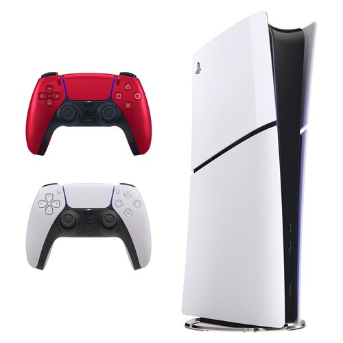 Konsola SONY PlayStation 5 Digital Slim + Kontroler SONY DualSense Wulkaniczna czerwień