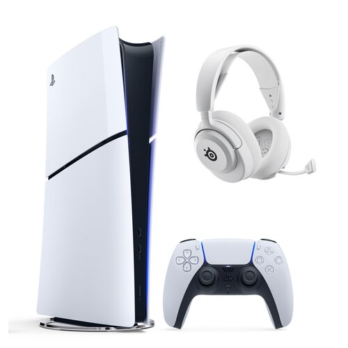 Konsola SONY PlayStation 5 Digital Slim + Słuchawki STEELSERIES Arctis Nova 5P Wireless, Nauszne, Dźwięk przestrzenny Biały