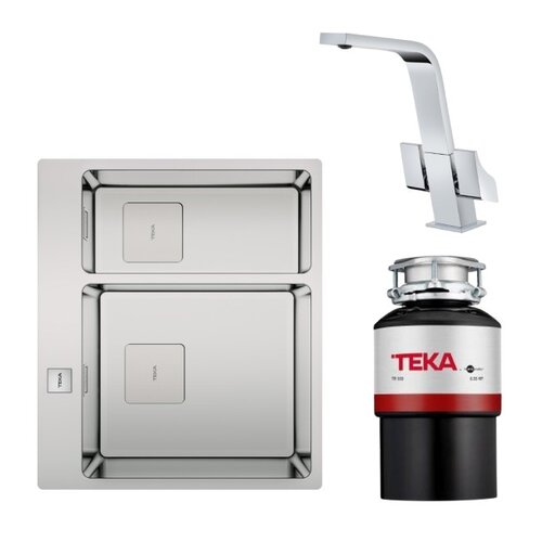 Zlewozmywak TEKA Forlinea RS15 2B 580 + Bateria TEKA ICT 915 Chrom + Młynek do rozdrabniania odpadów TEKA TR 750