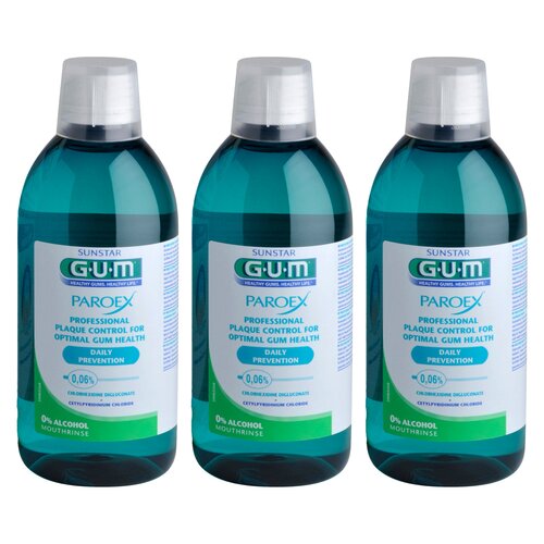 Płyn do płukania jamy ustnej SUNSTAR GUM Paroex 3 x 500 ml
