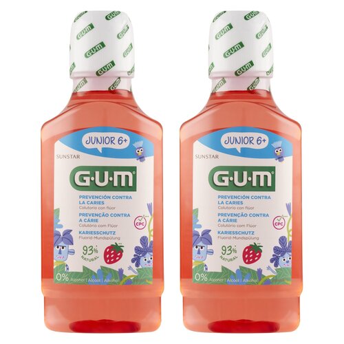 Płyn do płukania jamy ustnej SUNSTAR GUM Junior 6+ 2 x 300 ml