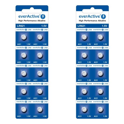Baterie AG1 G1 LR621 LR60 EVERACTIVE Mini (20 szt.)