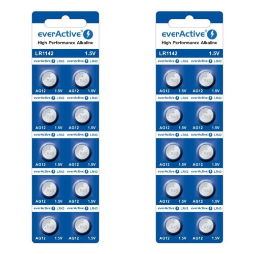 Baterie AG12 G12 LR1142 LR43 EVERACTIVE Mini (20 szt.)