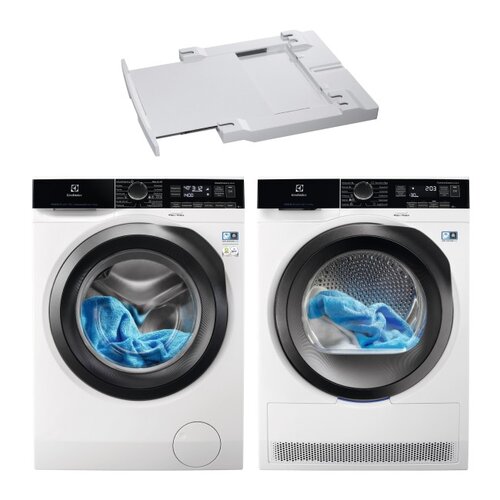 Pralka ELECTROLUX MEW7F149BP 9kg 1400 obr + Suszarka ELECTROLUX MEW9H178BP + Łącznik AEG A1WYHSK1