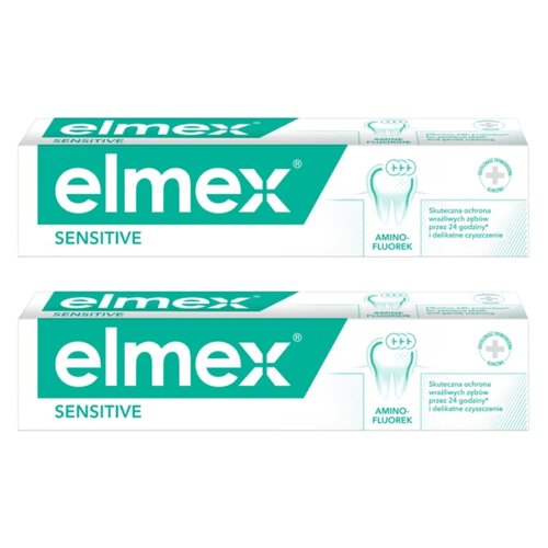 Pasta do zębów ELMEX Sensitive na nadwrażliwość z aminofluorkiem 75 ml 2 szt.