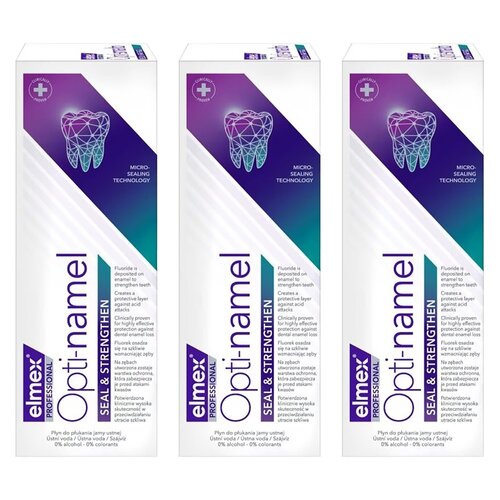 Płyn do płukania jamy ustnej ELMEX Opti-namel Seal & Strengthen 3 x 400 ml