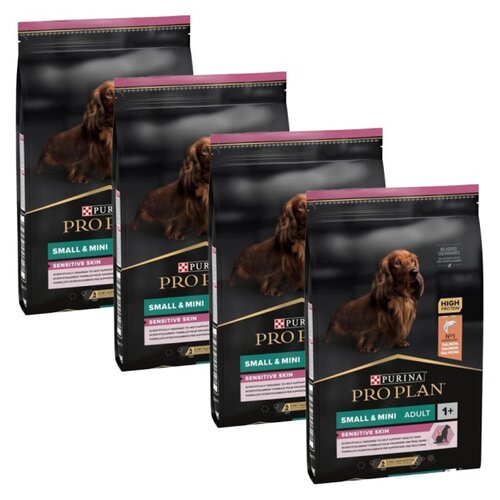 Karma dla psa PURINA Pro Plan Sensitive Skin Small & Mini Adult Łosoś 4 x 3 kg