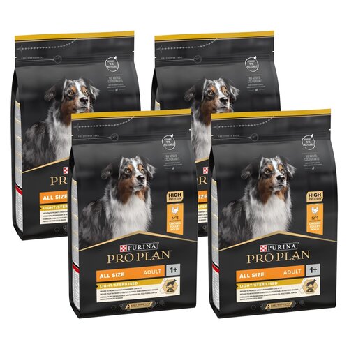 Karma dla psa PURINA Pro Plan All Size Adult Light Sterilised Kurczak 4 x 3 kg