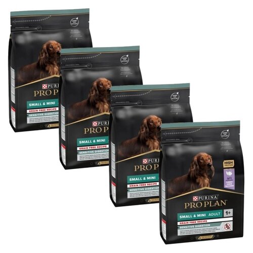 Karma dla psa PURINA Pro Plan Sensitive Digestion Grain Free Small & Mini Adult Indyk 4 x 2.5 kg