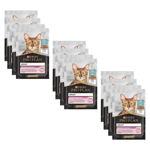 Karma dla kota PURINA Pro Plan Delicate Ryba (12 x 85 g)