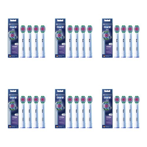 Oryginalna końcówka szczoteczki ORAL-B PRO 3D White (24 szt.) (Unikalna nakładka polerująca)