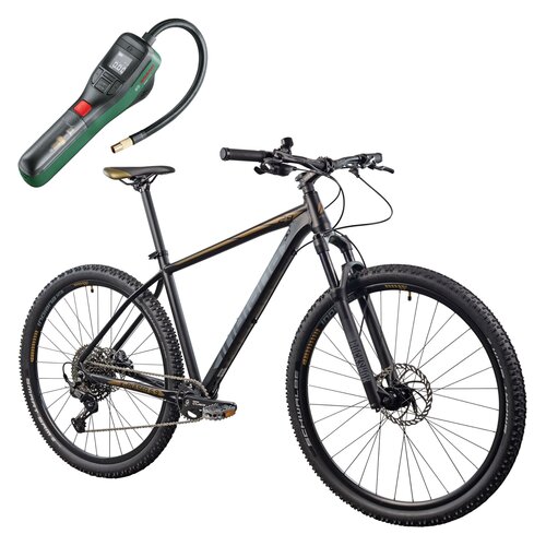 Rower górski MTB INDIANA X-Pulser 6.9 M23 29 cali męski Czarno-brązowy + Pompka rowerowa BOSCH EasyPump 0603947000