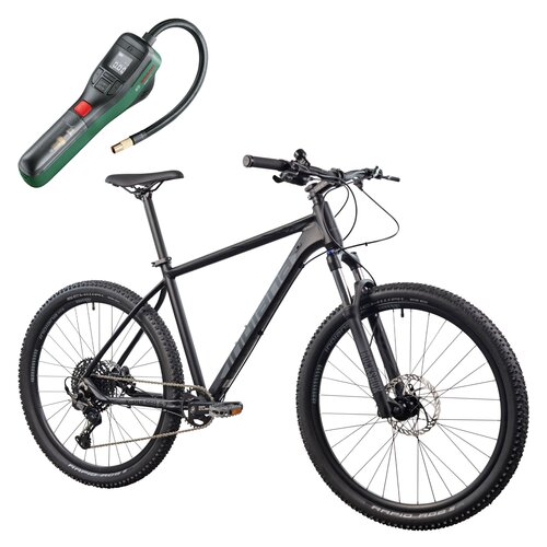 Rower górski MTB INDIANA X-Pulser 6.7 M19 27.5 cala męski Czarno-grafitowy + Pompka rowerowa BOSCH EasyPump 0603947000