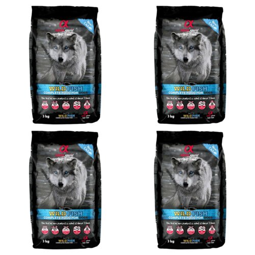 Karma dla psa ALPHA SPIRIT Wild Fish 4 x 3 kg