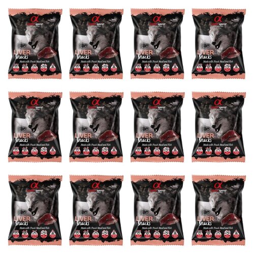 Przysmak dla psa ALPHA SPIRIT Kostka Wątroba 12 x 50 g