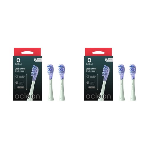 Oryginalna końcówka szczoteczki OCLEAN X Ultra White Zielony (4 szt.) (Usuwanie przebarwień)