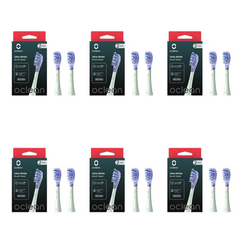 Oryginalna końcówka szczoteczki OCLEAN X Ultra White Zielony (12 szt.) (Usuwanie przebarwień)