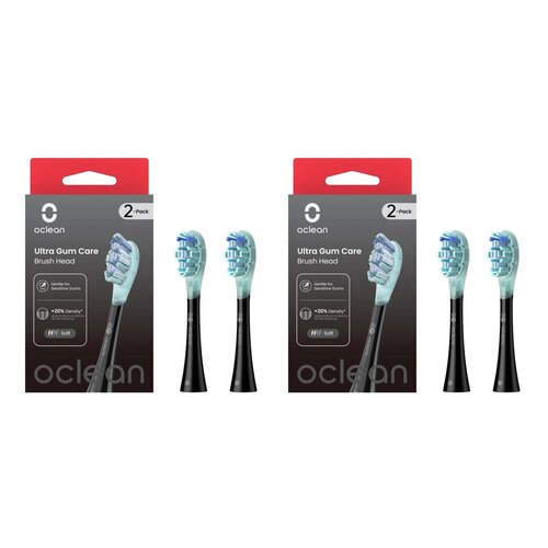 Oryginalna końcówka szczoteczki OCLEAN Ultra Gum Care Czarny (4 szt.) (Delikatne dla dziąseł)
