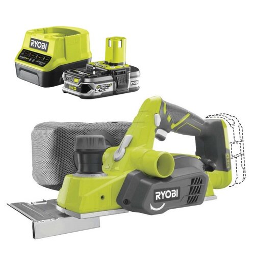 Strug RYOBI R18PL-0 + Akumulator RYOBI RC18120-125 2.5Ah 18V + Ładowarka