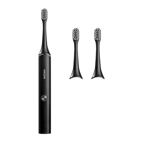 Szczoteczka soniczna ENCHEN Aurora T+ Czarny + Końcówka szczoteczki ENCHEN Aurora T+ T100 Czarny (2 sztuki)