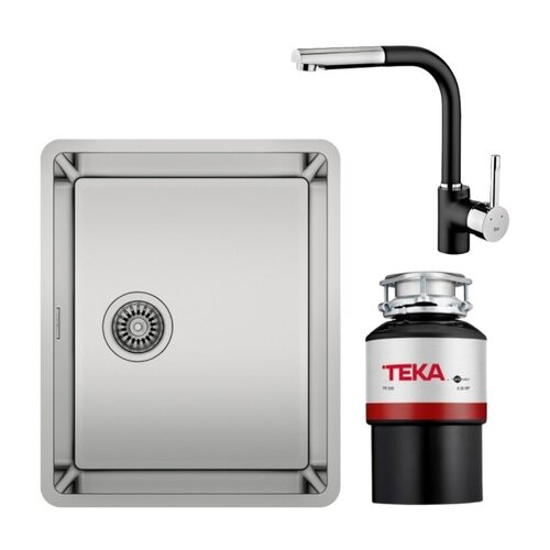 Zlewozmywak TEKA Be Linea RS15 50.40 + Bateria TEKA ARK 938 + Młynek do rozdrabniania odpadów TEKA TR 550