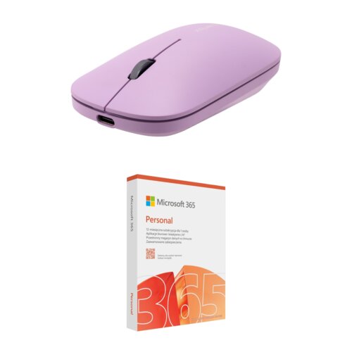 Mysz XQUANTUM WM400L Lawendowy + Program MICROSOFT 365 Personal