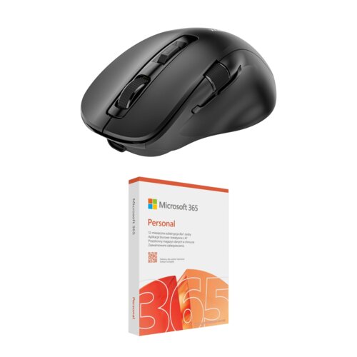 Mysz XQUANTUM WM600K Czarny + Program MICROSOFT 365 Personal