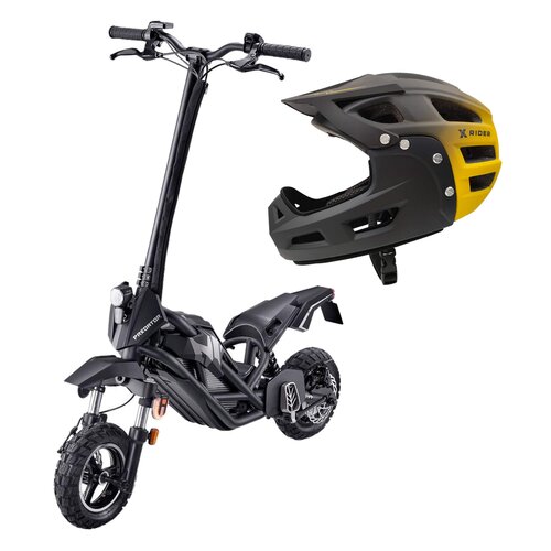 Hulajnoga elektryczna ACER PREDATOR Extreme GP.ESC11.010 35km 350W Amortyzacja 10" Czarny + Kask rowerowy XRIDER XR00KFH01 Czarno-żółty MTB (rozmiar S)