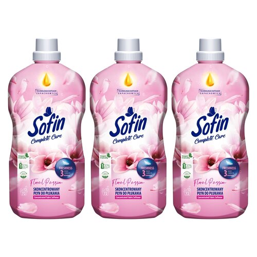 Płyn do płukania SOFIN Complete Care Freshness Floral Passion 3 x 1800 ml