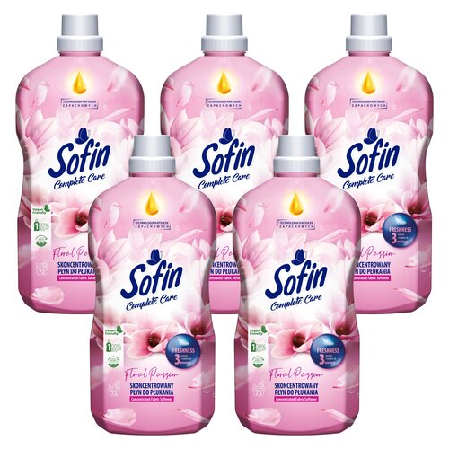 Płyn do płukania SOFIN Complete Care Freshness Floral Passion 5 x 1800 ml