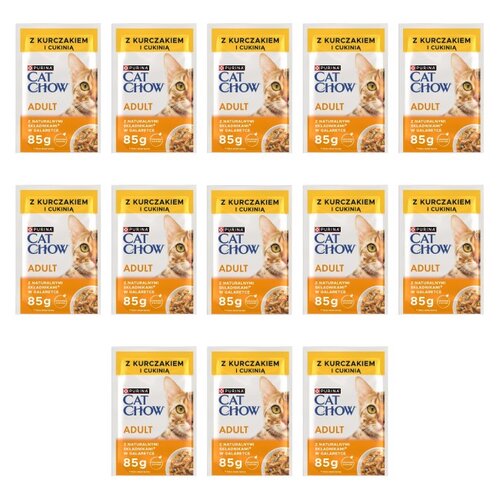 Karma dla kota CAT CHOW Adult Kurczak z cukinią 13 x 85 g