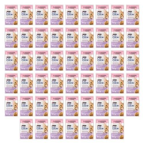 Karma dla kota CAT CHOW Sensitive Łosoś z cukinią 52 x 85 g