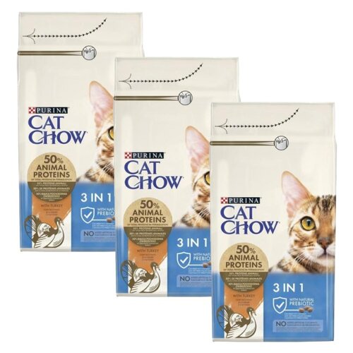 Karma dla kota CAT CHOW Specjal Care 3 w 1 z indykiem 3 x 1.5 kg