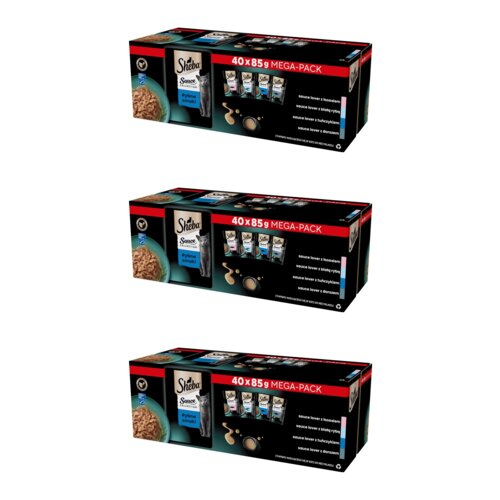 Karma dla kota SHEBA Sauce Collection Rybne Smaki (120 x 85 g)