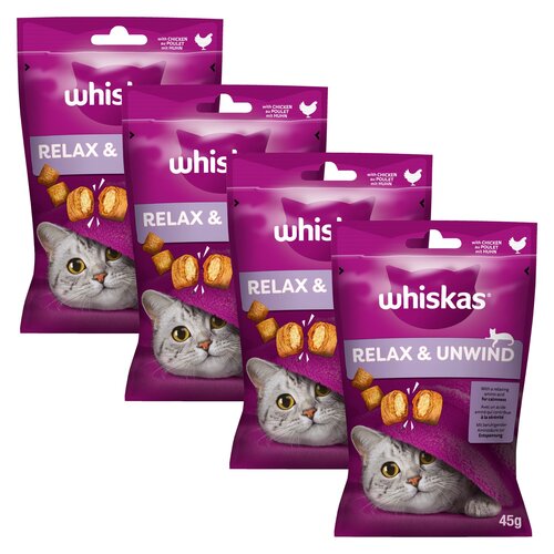 Przysmak dla kota WHISKAS Relax & Unwind Kurczak 4 x 45 g