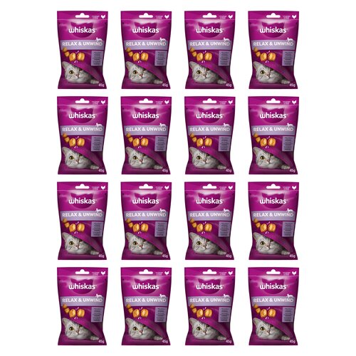 Przysmak dla kota WHISKAS Relax & Unwind Kurczak 16 x 45 g