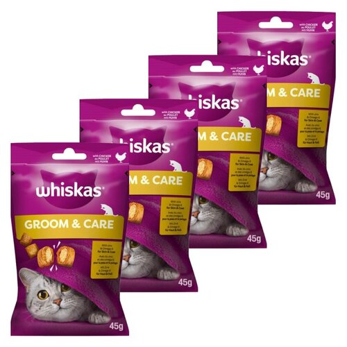 Przysmak dla kota WHISKAS Groom & Care Kurczak 4 x 45 g