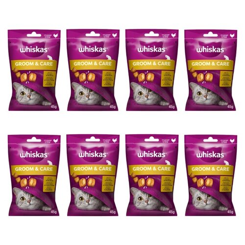 Przysmak dla kota WHISKAS Groom & Care Kurczak 8 x 45 g