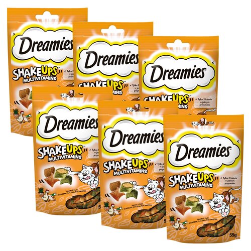 Przysmak dla kota DREAMIES Shake Ups Multivitamins Kurczak i kaczka 6 x 55 g